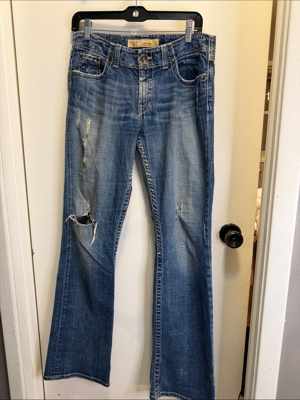 Y2K BKE Wendi Thick Stitch Low Rise Bootcut Jeans 28x33.5